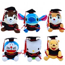 10inche Doctor Doraemon Stitch Kitty Bear plush doll 25cm