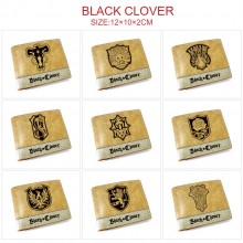 Black Clover anime wallet purse