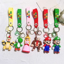 Super Mario anime figure doll key chains