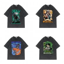 My Hero Academia 230g round neck short sleeve wash water cotton t-shirt