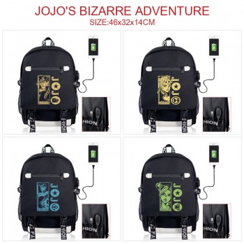 JoJo's Bizarre Adventure USB charging laptop backpack school bag