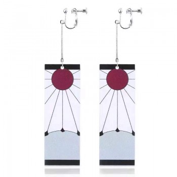 Demon Slayer Tanjiro earrings a pair (length 5cm)