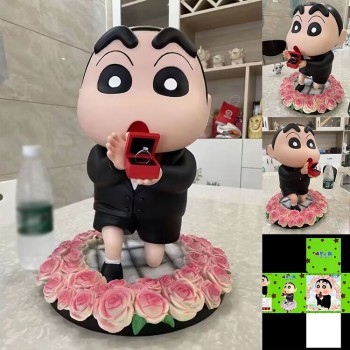 Crayon Shin-chan marriage propose anime figure