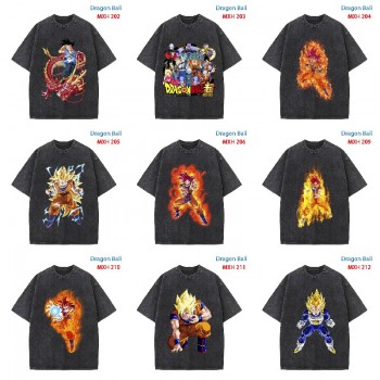 Dragon Ball anime short sleeve wash water worn-out cotton t-shirt