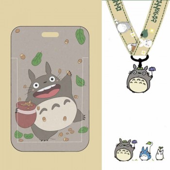 Totoro anime ID cards holders cases lanyard key chain