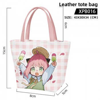 SPY FAMILY anime waterproof leather tote bag handbag