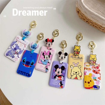 Mickey Mouse pooch stitch ID cards holders cases lanyard key chain