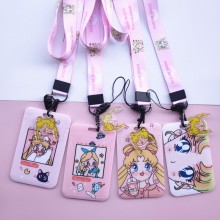 Sailor Moon anime ID cards holders cases lanyard k...