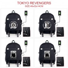 Tokyo Revengers anime USB charging laptop backpack...