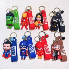 Super Hero Iron Siper Super Man figure doll key ch...