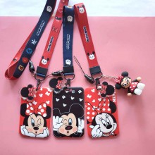 Mickey Minnie Mouse ID cards holders cases lanyard key chain