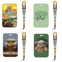 Star Wars Yoda anime ID cards holders cases lanyard key chain