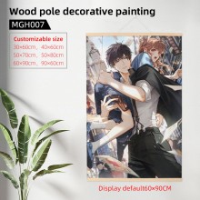 Osborn game wood pole decorative painting wall scr...