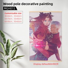 Fate Grand Order wood pole decorative painting wall scrolls