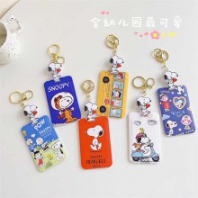 Snoopy anime ID cards holders cases lanyard key ch...