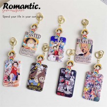 One Piece anime ID cards holders cases lanyard key...