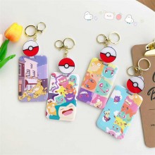 Pokemon anime ID cards holders cases lanyard key chain