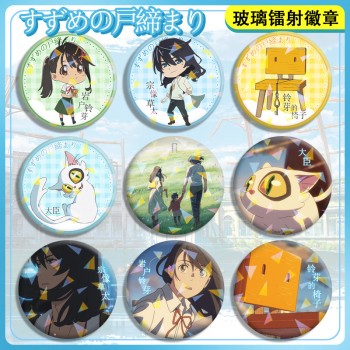 Suzume no Tojimari anime brooch pins 5.8cm