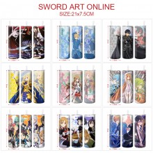 Sword Art Online anime coffee water bottle cup wit...