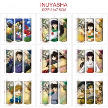 Inuyasha anime coffee water bottle cup with straw stainless steel