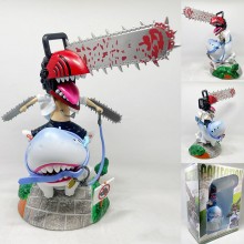 Chainsaw Man Denji riding shark anime figure