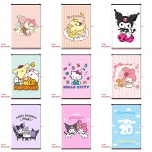 Sanrio Melody kitty Cinnamoroll Kuromi anime wall scroll wallscrolls 60*90CM