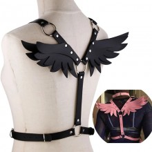 Angel Wings Leather harness Goth Punk body chain w...