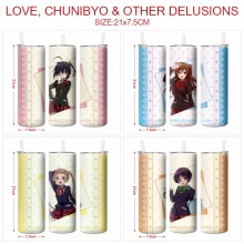 Chuunibyou Demo Koi ga shitai coffee water bottle cup with straw stainless steel