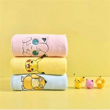 Pokemon anime coral velvet towel 70*34CM