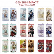 Genshin Impact game long zipper wallet purse