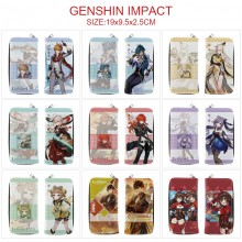 Genshin Impact game long zipper wallet purse