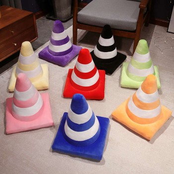 Traffic Cone block plush pillow