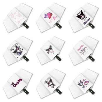 Kuromi anime tri-fold automatic umbrella