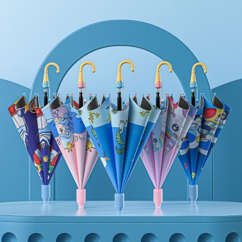 The cartoon children anime tri-fold automatic umbrella