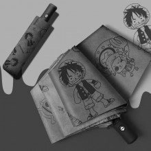 One Piece anime tri-fold automatic umbrella