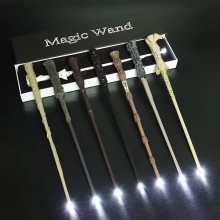 Harry Potter cos metal alloy magic wand + card set(LED lighting)
