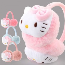 Hello Kitty anime plush thick ear keep warm earmuf...