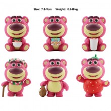 Lotso strawberry bear anime figures set(6pcs a set)(OPP bag)