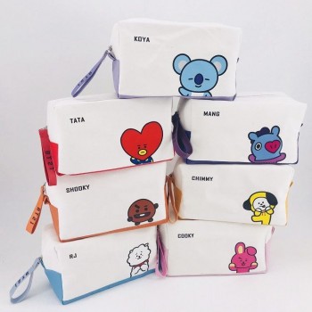 BTS BT21 star cosmetic bag storage pen bag