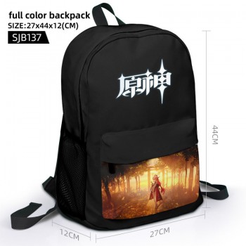 Genshin Impact game full color backpack bag