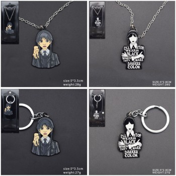 Wednesday Addams key chain/necklace