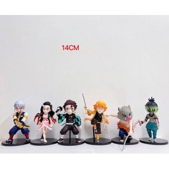 Demon Slayer anime figures set(6pcs a set)(OPP bag)