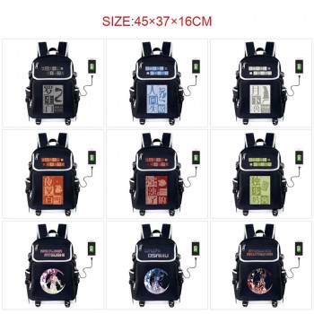 Bungo Stray Dogs anime USB charging laptop backpack school bag