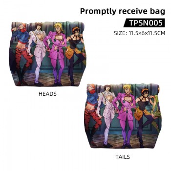 JoJo's Bizarre Adventure automatic closing portable  shrapnel storage bag cosmetic cases