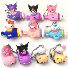 Sanrio Melody kitty Cinnamoroll Kuromi anime figure doll key chain