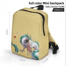 Spirited Away anime full color mini backpack bag
