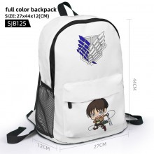 Attack on Titan anime full color backpack bag