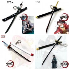 Demon Slayer anime mini weapon sword knife key chain 17CM