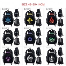 Honkai Star Rail game USB camouflage backpack scho...