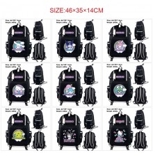 Melody kitty Cinnamoroll Kuromi USB camouflage backpack school bag